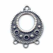 3 strands hoop spacer old silver tone 21mm x2|raw }}