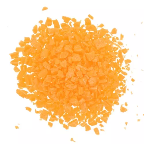 Chips of crushed glass beads - to resin - Orange x20g
