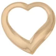 21.5x22mm Design hollow heart pendant - 3-micron gold-plated x1