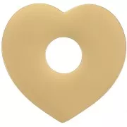 15x16mm 316L stainless steel Heart pendants - Gold x2