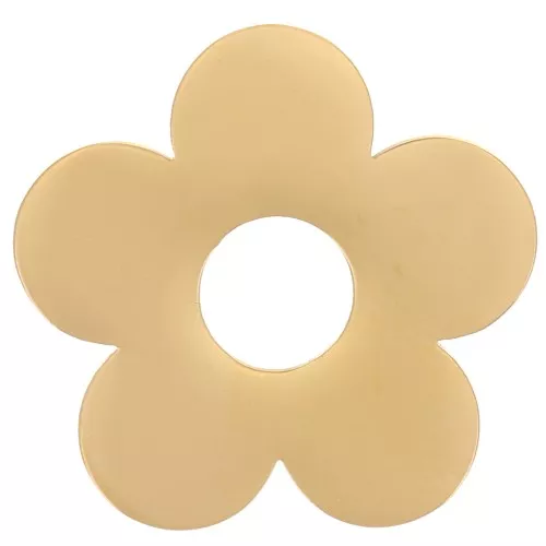 16mm 316L stainless steel Flower pendants - Gold x2