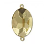 Stick-on setting PureCrystal 4120 18x13mm 2 loops Gold tone