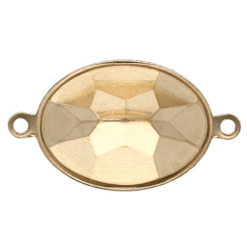 Stick-on setting PureCrystal 4120 18x13mm 2 loops Gold tone