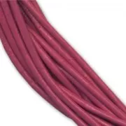 Leather cord 1,5mm Dark Fuschia x 2m
