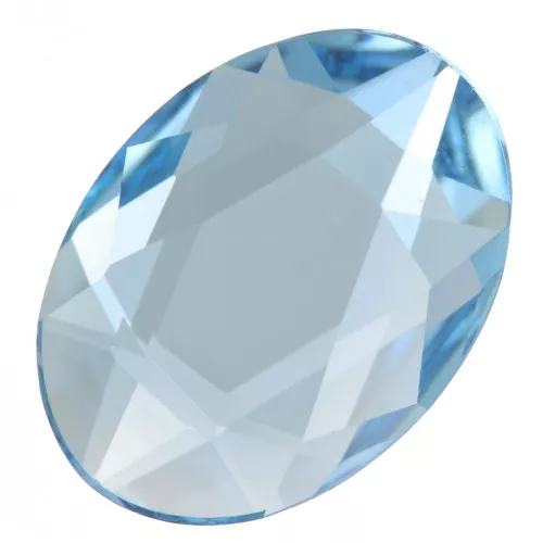 14x10mm PureCrystal 2603 Cabochon - Aquamarine x1