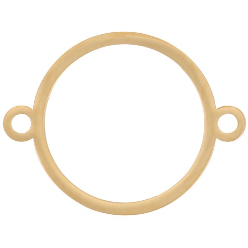 25mm 316L stainless steel hollow circle spacer - Gold x1