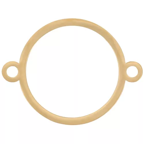25mm 316L stainless steel hollow circle spacer - Gold x1