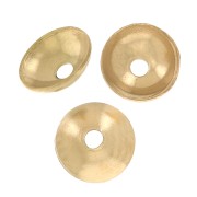 3mm 304L stainless steel Smooth bead caps - Gold x10|raw }}