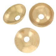 4mm 304L stainless steel Smooth bead caps - Gold x10