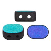 4x6mm Lipsi® Glass beads by Puca® - Dark Grey Light Mat AB x10g