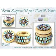 4x6mm Lipsi® Glass beads by Puca® - Dark Grey Light Mat AB x10g