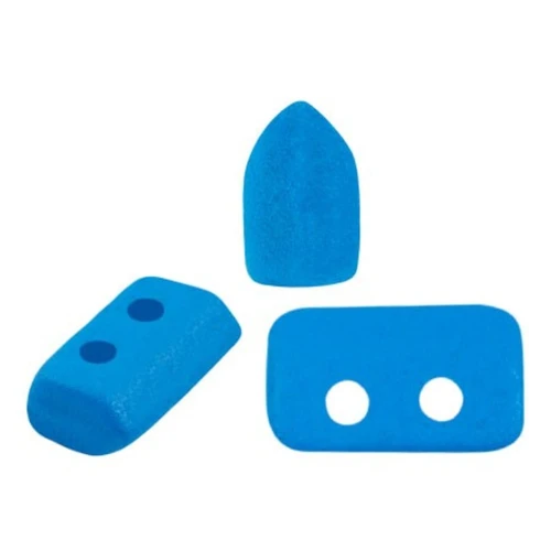 2x5mm Piros® Glass beads by Puca® - Capri Blue Light Mat x10g