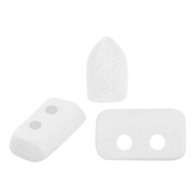 2x5mm Piros® Glass beads by Puca® - White Light Mat x10g|raw }}