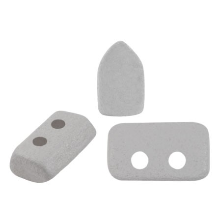 2x5mm Piros® Glass beads by Puca® - Grey Light Mat x10g