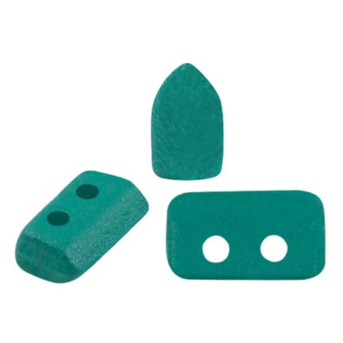 2x5mm Piros® Glass beads by Puca® - Dark Green Light Mat x10g