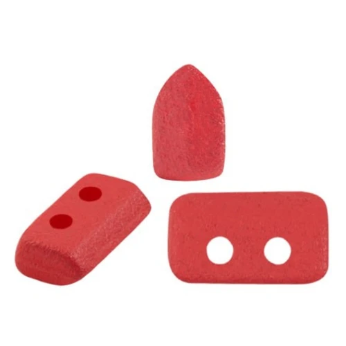 2x5mm Piros® Glass beads by Puca® - Dark Red Light Mat x10g