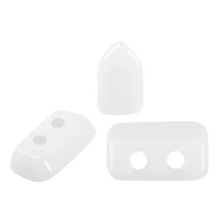 2x5mm Piros® Glass beads by Puca® - Opaque White x10g