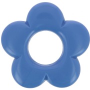 21mm opaque resin flower pendant - Blue x1