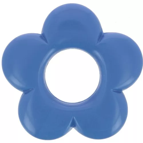 21mm opaque resin flower pendant - Blue x1