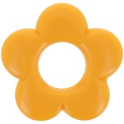 21mm opaque resin flower pendant - Mandarin x1