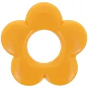 21mm opaque resin flower pendant - Mandarin x1
