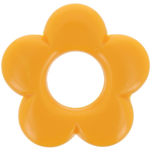 21mm opaque resin flower pendant - Mandarin x1