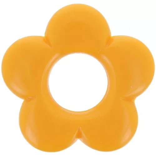 21mm opaque resin flower pendant - Mandarin x1