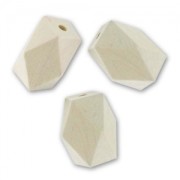 Polygon Wooden beads 30x20mm x10