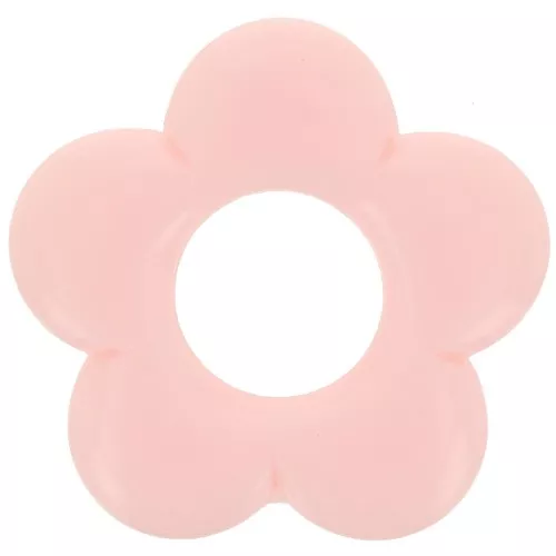 21mm opaque resin flower pendant - Light pink x1