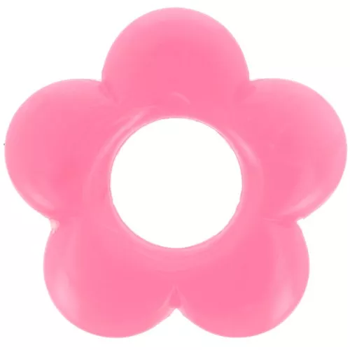 21mm opaque resin flower pendant - Vivid pink marbled x1