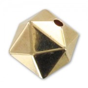 multifaceted CCB Cubes 14mm Gold tone x 15|raw }}