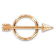 Spacer arrow 46x23mm Gold rose tone x1