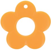 35mm opaque resin flower pendant - Mandarin x1|raw }}