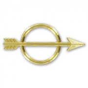 Spacer arrow 46x23mm Gold tone x1