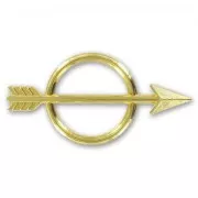 Spacer arrow 46x23mm Gold tone x1