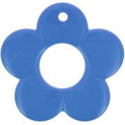 35mm opaque resin flower pendant - Blue x1