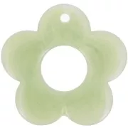 35 mm flower pendant in translucent resin - Marbled Lichen x1