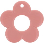 35mm opaque resin flower pendant - Salmon pink x1|raw }}
