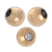 2 mm round beads with 0.7 mm hole - 316 Gold stainless steel x100