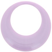 44mm Round hollow pendant in opaque resin - Violet clair x1|raw }}