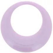 Pendants - Charms - 44mm Round hollow pendant in opaque resin - Violet clair x1 44mm Round hollow pendant in opaque resin - Violet clair x1