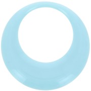 44mm Round hollow pendant in opaque resin - Bleu pastel x1|raw }}