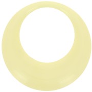 44mm Round hollow pendant in opaque resin - Jaune pâle x1|raw }}