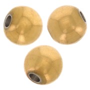3 mm Round Beads - Gold-Plated 316F Stainless Steel x100
