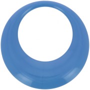 44mm Round hollow pendant in opaque resin - Bleu x1