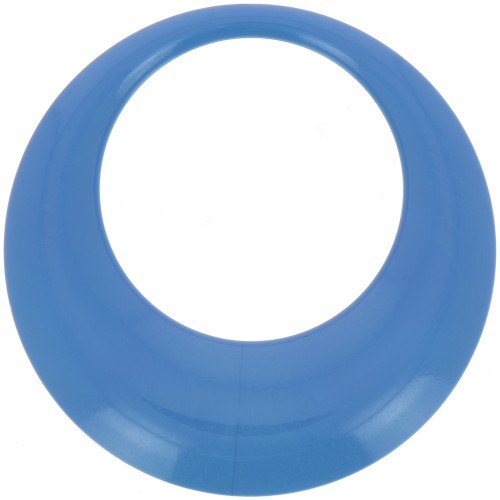 44mm Round hollow pendant in opaque resin - Bleu x1