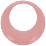 44mm Round hollow pendant in opaque resin - Rose saumon x1