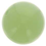 14 mm round beads in translucent resin - Almond green x6