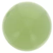 14 mm round beads in translucent resin - Almond green x6