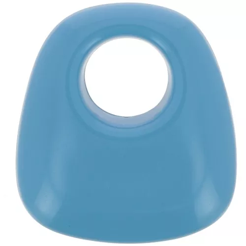 23x21mm Opaque resin trapeze pendant - Blue x1
